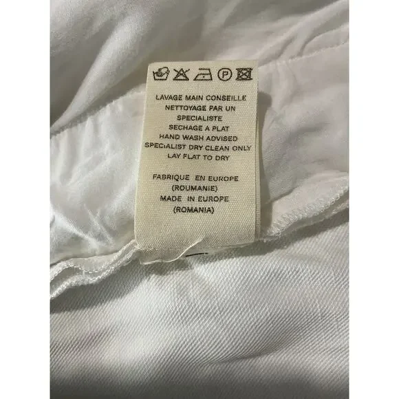 Loulou Studio Twill Off-White Seto Size L Shorts - Picture 6 of 7